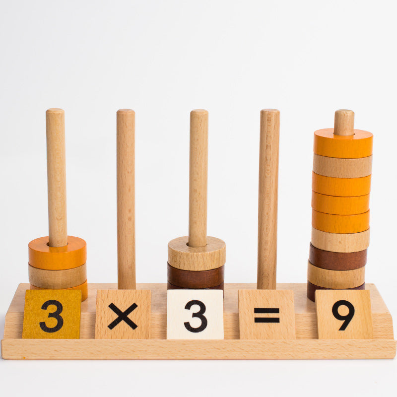Montessori Wooden Counting Stacker Toy | Math Learning Tool for Kids