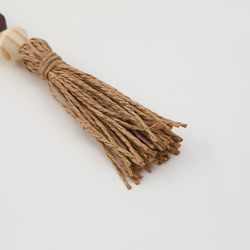 Boho Wood Bead Tassel Ornament | Handmade Natural Hanging Décor for Curtain, Wall, Gift Wrap, Bookmarks